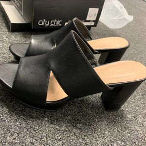 City Chic Remy Mule - black, size 41/10